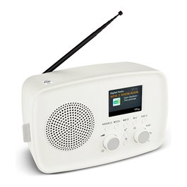 Medion MD89288 LIFE DAB+ Radio Personal con Bluetooth 5.3, Pantalla TFT 6.1 cm (2.4"), FM, 5 W, Color Blanco - DRE-1