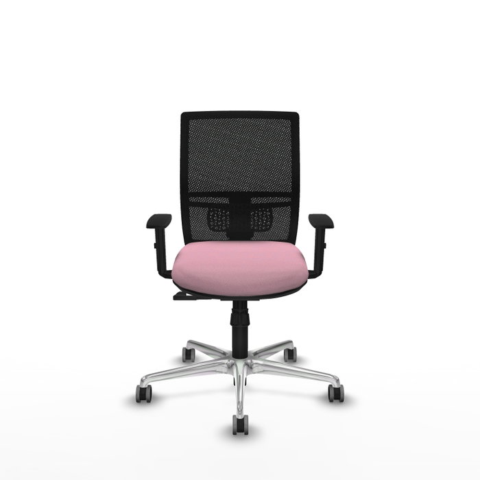 PIQUERAS Y CRESPO Silla de oficina Yunquera con mecanismo Sincro, Rosa y Negro