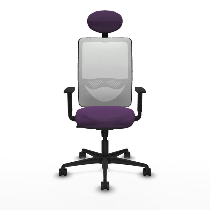PIQUERAS Y CRESPO Silla de oficina Zulema con mecanismo Sincro, morado y blanco PIQUERAS Y CRESPO Silla de oficina Zulema con mecanismo Sincro, morado y blanco