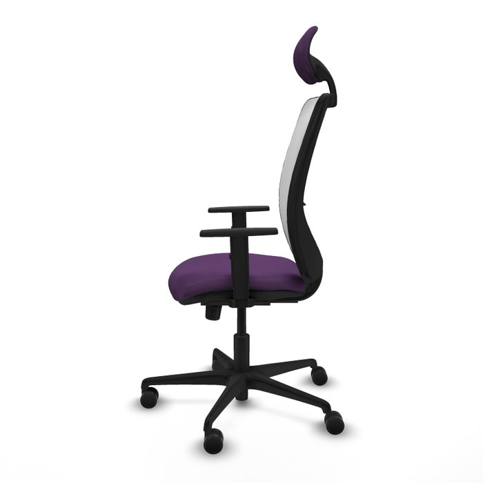 PIQUERAS Y CRESPO Silla de oficina Zulema con mecanismo Sincro, morado y blanco PIQUERAS Y CRESPO Silla de oficina Zulema con mecanismo Sincro, morado y blanco
