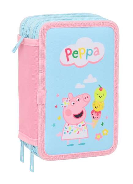 Safta Plumier Triple 37 pcs Peppa Pig 12,5x19,5x5,5cm
