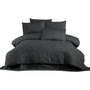Aucune Juego de cama Antracita con funda nórdica y 2 fundas de almohada