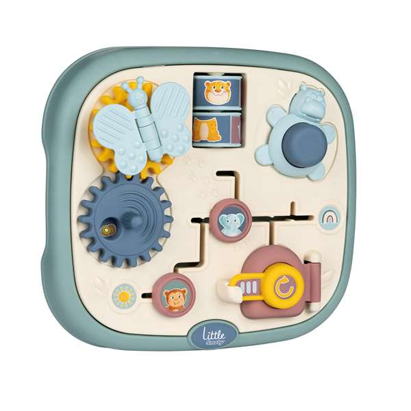 Smoby - Tablero de Actividades Little Smoby con 5 Actividades Diferentes - Juguete Educativo para Bebés +12 Meses - 23,5x25x7 cm