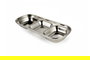Inde - Bandeja Servir de Acero con 3 Compartimentos My Bar, Ideal para Entrantes o Tapas - 20.6 cm Largo x 8 cm Ancho x 2.3 cm Alto (24 Unidades)