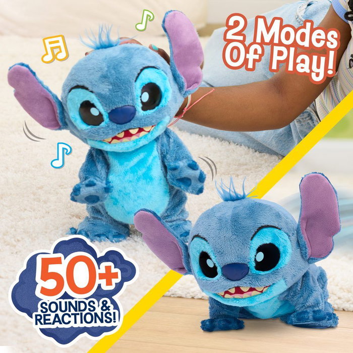 JUST PLAY Peluche interactivo Double Trouble Stitch Disney