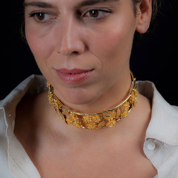 Shabama Choker #oro brillo Mujer Collares