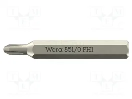 WERA Punta de destornillador Phillips Recess® PH1 851/0 Micro