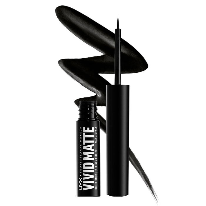 Nyx Professional Make Up VIVID MATTE liquid liner #black Delineador Líquido Negro 2 ml Acabado Mate