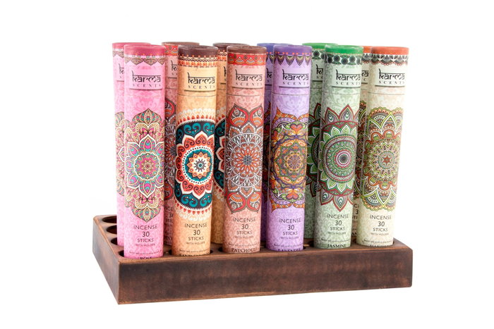 DKD Home Decor Set de 30 Varillas de Incienso Mandala Color con Soporte