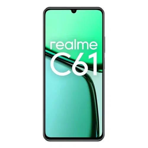 Realme C61 Smartphone, 6.74" Pantalla, 6 GB RAM, 256 GB Almacenamiento, 5000 mAh Batería, Verde Realme C61 Smartphone, 6.74" Pantalla, 6 GB RAM, 256 GB Almacenamiento, 5000 mAh Batería, Verde