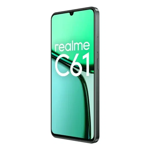 Realme C61 Smartphone, 6.74" Pantalla, 6 GB RAM, 256 GB Almacenamiento, 5000 mAh Batería, Verde Realme C61 Smartphone, 6.74" Pantalla, 6 GB RAM, 256 GB Almacenamiento, 5000 mAh Batería, Verde