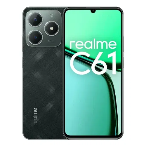 Realme C61 Smartphone, 6.74" Pantalla, 6 GB RAM, 256 GB Almacenamiento, 5000 mAh Batería, Verde Realme C61 Smartphone, 6.74" Pantalla, 6 GB RAM, 256 GB Almacenamiento, 5000 mAh Batería, Verde
