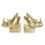 DKD Home Decor Set de 2 Sujetalibros de Resina Dorado JUNGLE