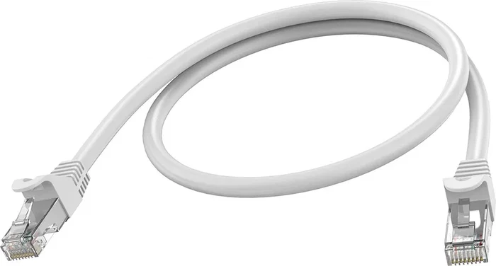 Vision Cable de Red 0.5MCAT6A, Cable Ethernet Cat6a U/UTP 0.5 m, RJ45 Macho a RJ45 Macho, 10 Gbps, 24 AWG, Con Bota, Blanco