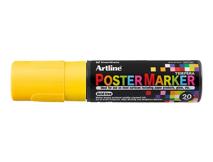 Artline Rotulador Poster Marker EPP-20 Punta Rectangular 20 mm Amarillo Artline Rotulador Poster Marker EPP-20 Punta Rectangular 20 mm Amarillo