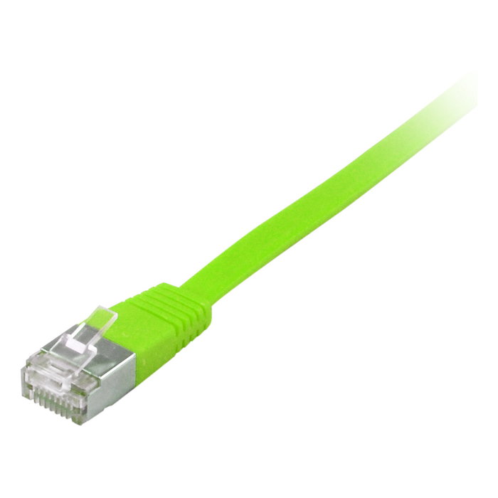 EQUIP Patchkabel Cat6A U/FTP 2xRJ45 3m Verde Plano LSZH 607642 | Cobre, Blindado STP, 10GB Ethernet, Halogen Free