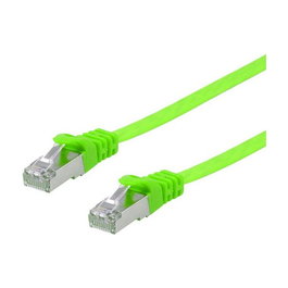 EQUIP Patchkabel Cat6A U/FTP 2xRJ45 3m Verde Plano LSZH 607642 | Cobre, Blindado STP, 10GB Ethernet, Halogen Free