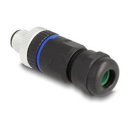 DeLOCK Conector M12 Codificado A de 5 Pines Macho para Montaje con Conexión por Tornillo
