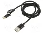 SAVIO Cable USB 2.0 de 1m Negro
