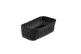 Leone Gn 1/3 Cesta Rectangular Negra para Alimentos, Caliente hasta 70º, Apto Lavavajillas, 32.5x17.5x10 cm