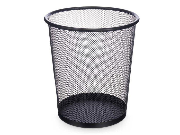 Pincello Papelera Rejilla Metal Negra 24 cm x 26.2 cm x 24 cm (Set de 12)