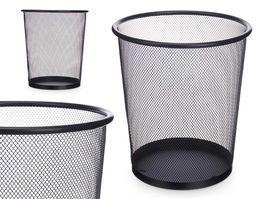 Pincello Papelera Rejilla Metal Negra 24 cm x 26.2 cm x 24 cm (Set de 12)