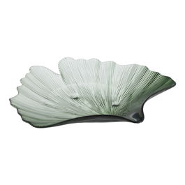 Bandeja Concha Verde Cristal Decoración 33 X 31 cm