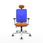 PIQUERAS Y CRESPO Silla de oficina Motilla Naranja y Azul