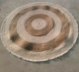DKD Home Decor Alfombra de Fibra 200x200x1 cm Natural/Beige