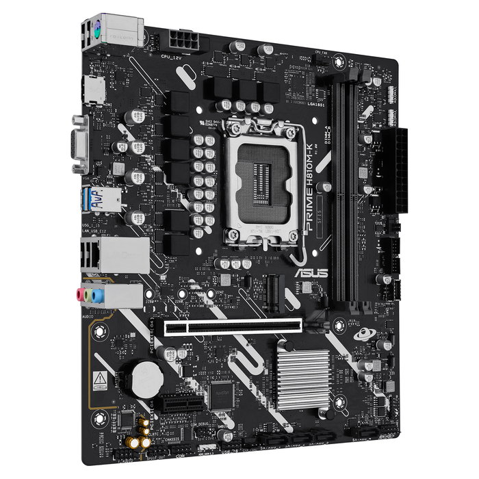 ASUS PRIME H810M-K Placa Base microATX LGA 1851 DDR5 HDMI VGA USB 3.2 Gen1 SATA III M.2 Intel H810 Chipset