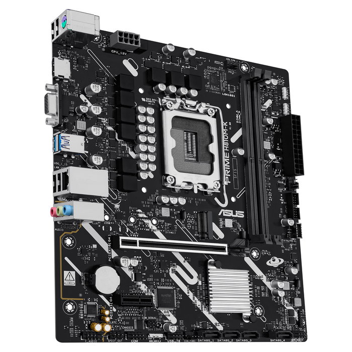 ASUS PRIME H810M-K Placa Base microATX LGA 1851 DDR5 HDMI VGA USB 3.2 Gen1 SATA III M.2 Intel H810 Chipset