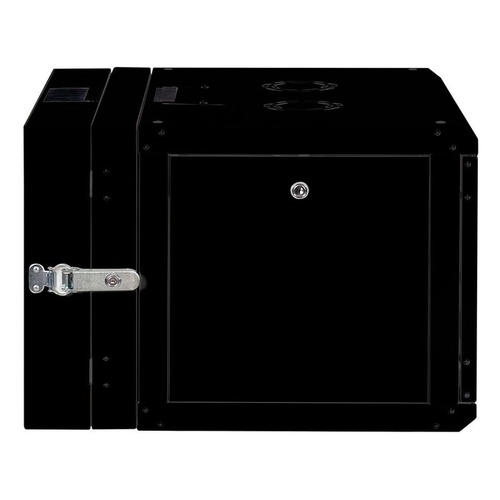 ROLINE Rack de Pared Pro 7 HE 19 Pulgadas 7U 600 x 600 mm Negro, Gabinete para Montaje en Pared de Acero con Capacidad 50 kg, Puerta de Cristal y Rieles de Rack