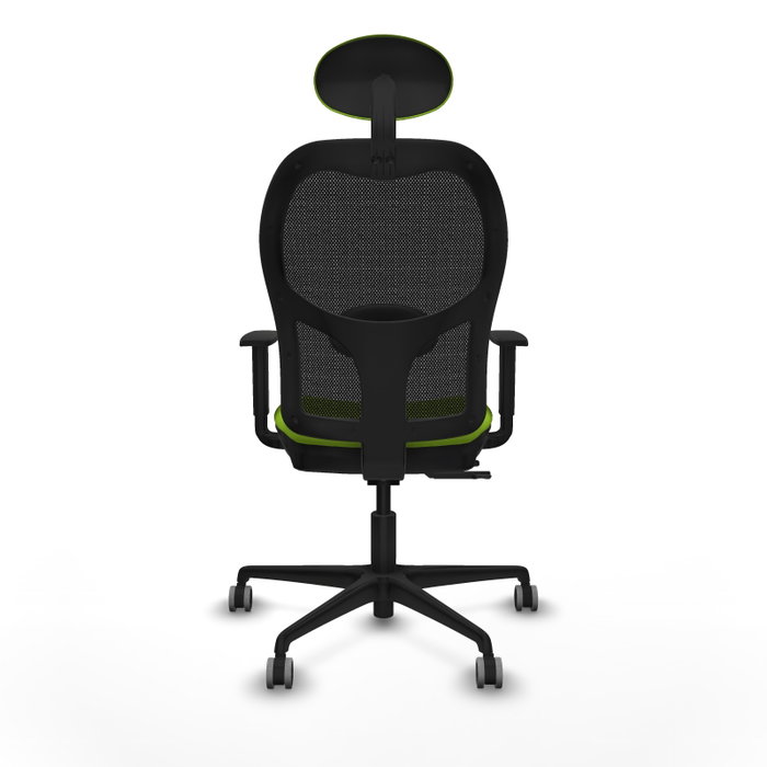 PIQUERAS Y CRESPO Silla de oficina Jorquera con mecanismo Sincro/Traslack, Pistacho y Negro