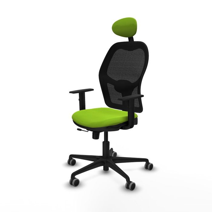 PIQUERAS Y CRESPO Silla de oficina Jorquera con mecanismo Sincro/Traslack, Pistacho y Negro