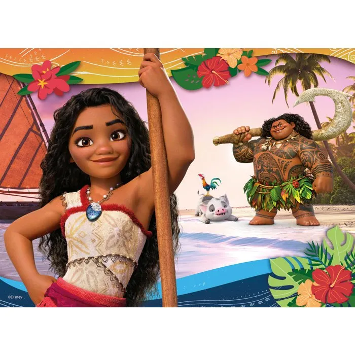 Liscianigiochi - Rompecabezas MaxiFloor Vaiana 2, 4 puzzles de 48 piezas cada uno, para niños mayores de 4 años