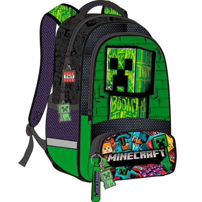 KIDS LICENSING Mochila Minecraft 42cm Tamaño 42x36x15cm