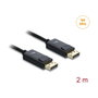 DeLOCK Cable DisplayPort 2.1 Coaxial 16K 2 m Negro