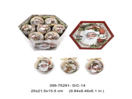 DKD Home Decor Set de 14 Piezas de Decoración Papá Noel Beige, Rojo y Blanco