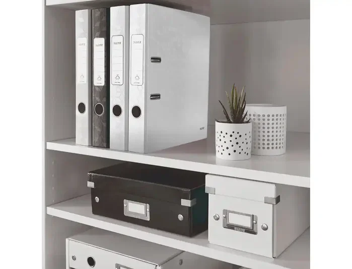Leitz Archivador de palanca WOW Cartón forrado Tamaño DIN A4 50 mm Blanco