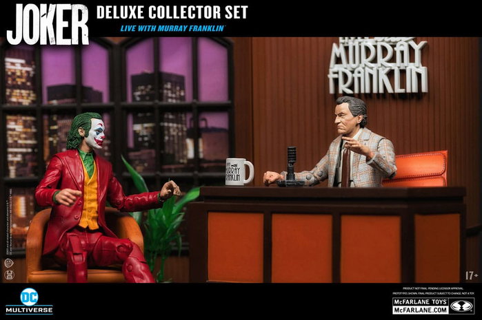 Joker DC Multiverse (Joker Movie) Figura Deluxe Colllector The Joker (Live with Murray Franklin) Limited Edition 18 cm Joker DC Multiverse (Joker Movie) Figura Deluxe Colllector The Joker (Live with Murray Franklin) Limited Edition 18 cm