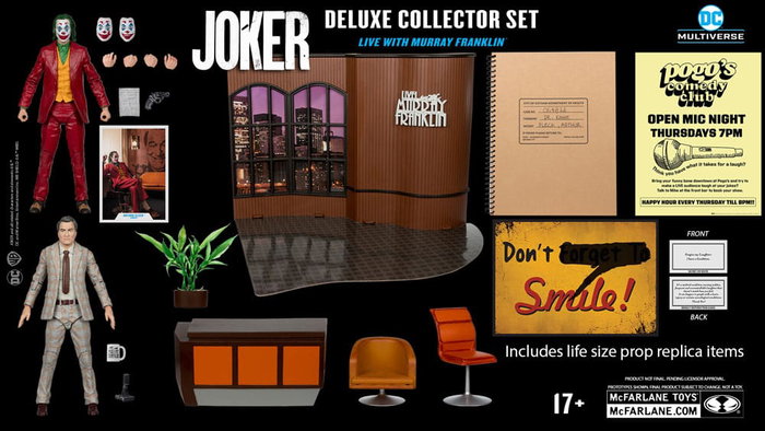 Joker DC Multiverse (Joker Movie) Figura Deluxe Colllector The Joker (Live with Murray Franklin) Limited Edition 18 cm Joker DC Multiverse (Joker Movie) Figura Deluxe Colllector The Joker (Live with Murray Franklin) Limited Edition 18 cm