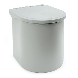 HERRAJES ALK Cubo de basura RING con tapa automática, 10 L, gris