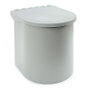 HERRAJES ALK Cubo de basura RING con tapa automática, 10 L, gris