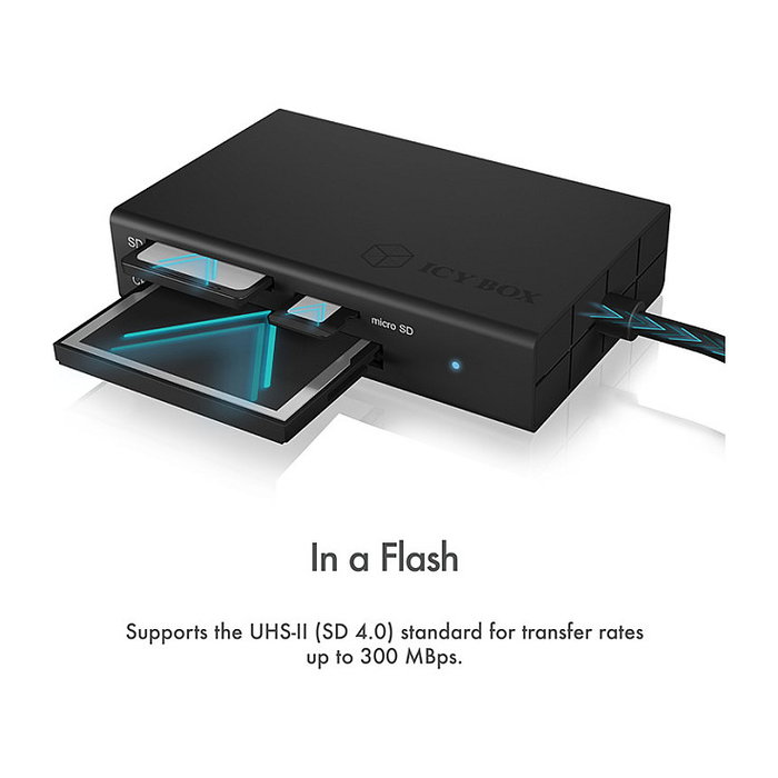 ICY BOX IB-CR401-C3 Lector de tarjetas USB Type-C SD/microSD/CF ICY BOX IB-CR401-C3 Lector de tarjetas USB Type-C SD/microSD/CF