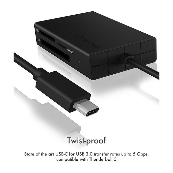 ICY BOX IB-CR401-C3 Lector de tarjetas USB Type-C SD/microSD/CF ICY BOX IB-CR401-C3 Lector de tarjetas USB Type-C SD/microSD/CF