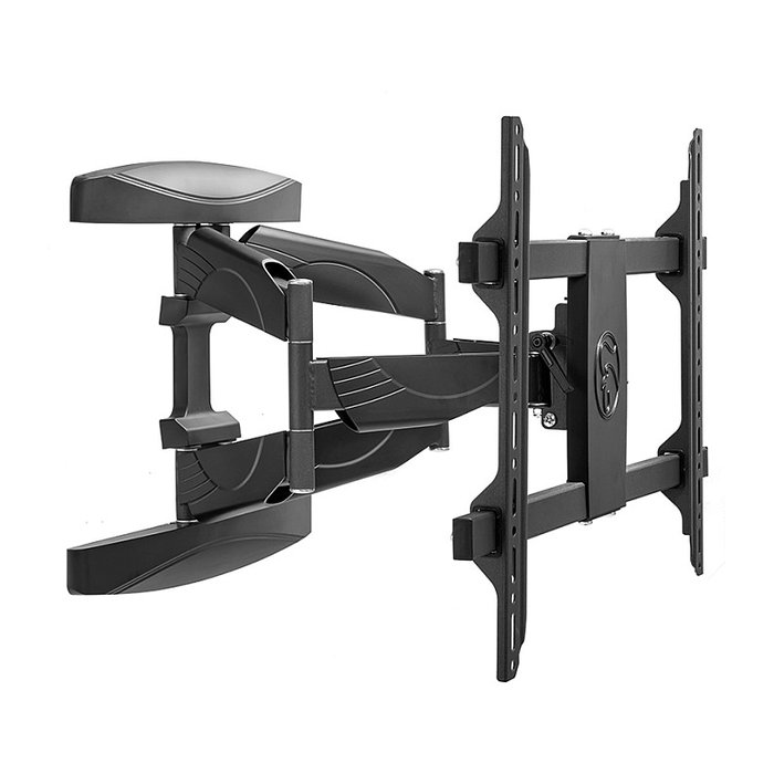 HAGOR BrackIT Soporte de TV de pantalla plana negro para pantallas de 32 a 55 pulgadas (76-139 cm), máximo 40 kg, ajuste de inclinación y giro, VESA 600x400 mm