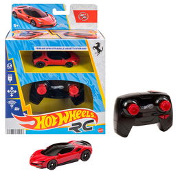 Hot Wheels Radio Control Ferrari SF90 Stradale Assetto Fiorano 1:64 JGD09 - Coche Teledirigido con Mando 2.4GHz para Carreras y Acrobacias