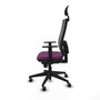 PIQUERAS Y CRESPO Silla de oficina Horna con mecanismo Sincro, Morado y Gris