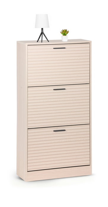 Inde Mueble Zapatero con 3 Niveles, Organizador de Calzado, Estructura Slat Moblekit Inde Mueble Zapatero con 3 Niveles, Organizador de Calzado, Estructura Slat Moblekit