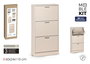 Inde Mueble Zapatero con 3 Niveles, Organizador de Calzado, Estructura Slat Moblekit